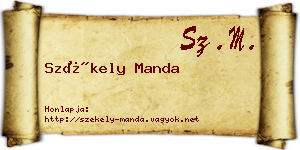 Székely Manda névjegykártya