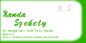 manda szekely business card
